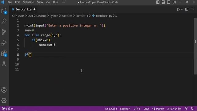 Practice Python : Basic Exercises for Beginners # 011 - The perfect number