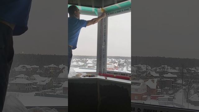 как установить верхний откос на эркерное окно