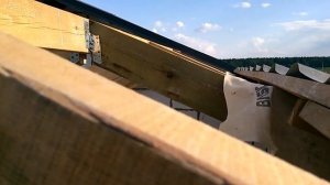 Стропильная система готова для мембраны.