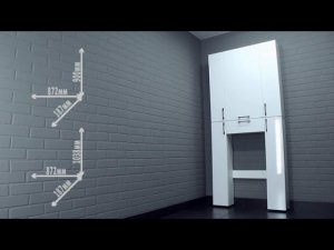 Шкафчик верхний 87 без ящика  + Шкафчик нижний 87 без ящика