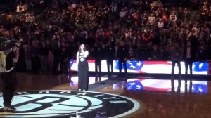 Mercedes Pescevich, National Anthem, Nets v. Blazers, 11/24/17