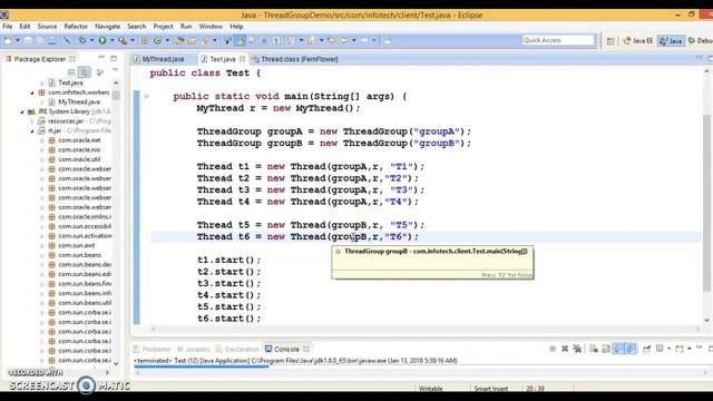 ThreadGroup in JAVA | Thread Group Concept in Java Multi threading with an example смотреть онлайн