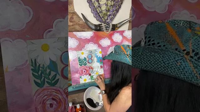 How to Paint Buddha Flowers of Peace with Acrylic Paint for Beginners with Tracing Templates смотреть онлайн