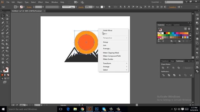 Mountain shape logo design tutorial - adobe illustrator смотреть онлайн