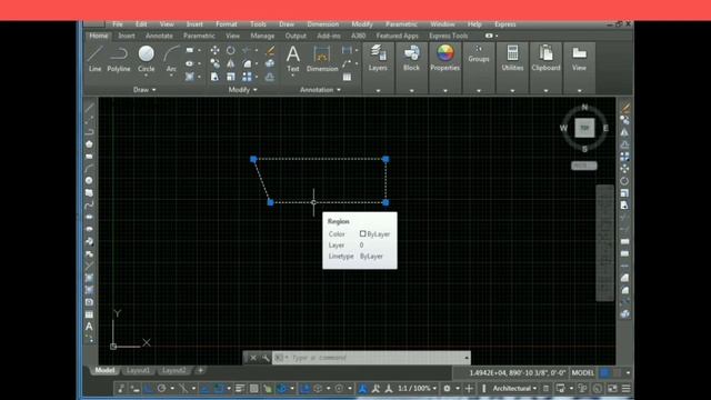 AutoCad REGION , EXPLODE Commands in Tamil turtorials | CAD | Modify tools || TST