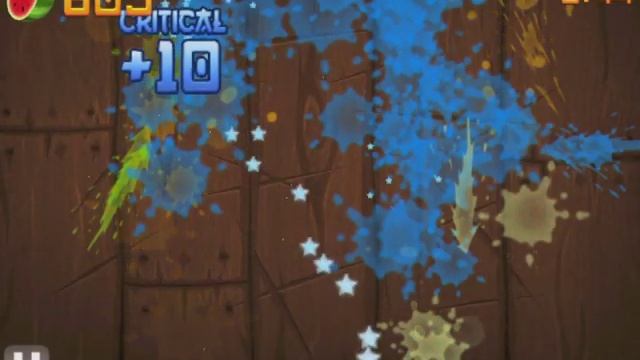 Fruit ninja Update - Hack critical fruit 10+ points Video gameplay tutorial Walkthrough Iphone 4 смотреть онлайн