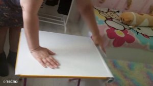 🚼Как обновить столешницу детского стола. Приклееть самаклейку на стол, для письма маркером.