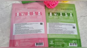 Набор тканевых МАСОК от KuMiHo.  Маска с экстрактом клубники, алоэ, лимона, кокоса, розы.