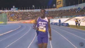 Terrique Stennett (KC) Amazing Comeback 10.90 wins Class 3 Boys 100m Final Champs 2017