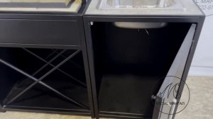 Мангальная зона с вытяжкой и мойкой для для беседки или террасы
