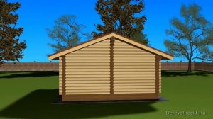 Проект бани 6х6 бревно 200мм