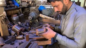 Technique on a Truck Starter Moter Armature