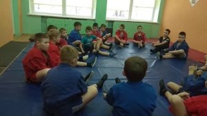 Разминка перед соревнованиями по самбо 7-9 лет п. Ильиногорск.