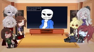 Undertale react to Sans vs Jevil fight//no ship(in this video)