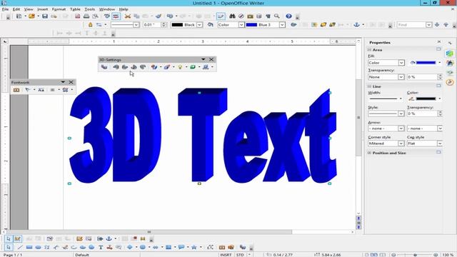 How to create 3D text in OpenOffice Writer Document смотреть онлайн