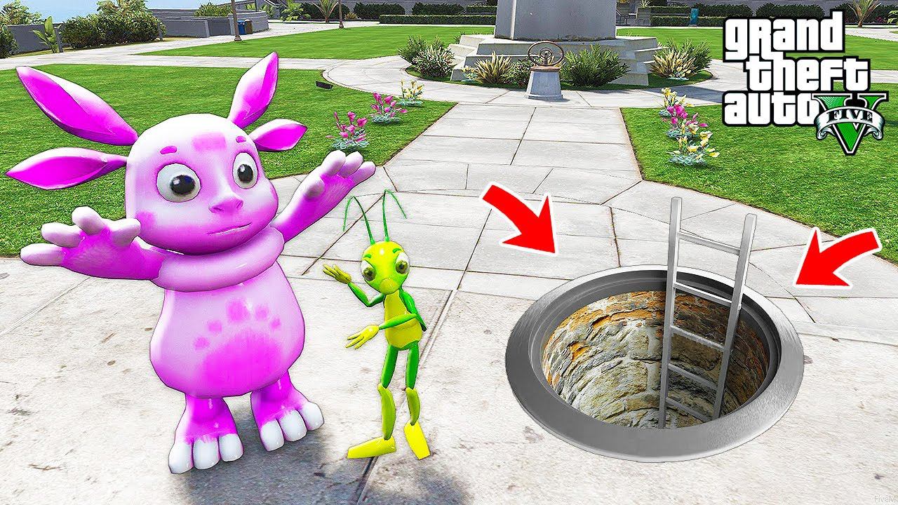 ЛУНТИК И КУЗЯ НАШЛИ КАНАЛИЗАЦИЮ в ГТА 5 МОДЫ - ЛУНТИК И ЕГО ДРУЗЬЯ в GTA 5