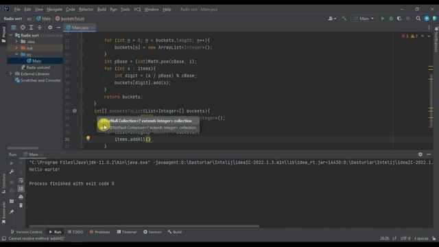Java Radix sort
