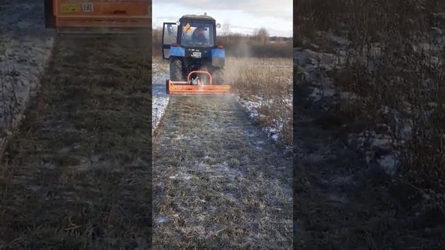 Мтз с мульчером. смотреть онлайн