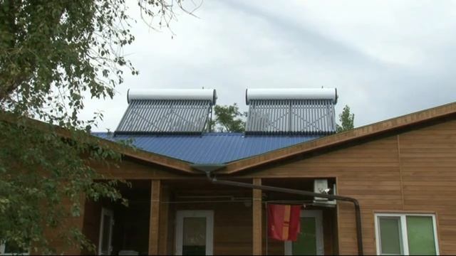 База отдыха Приморье  Солнечные батареи для нагрева воды