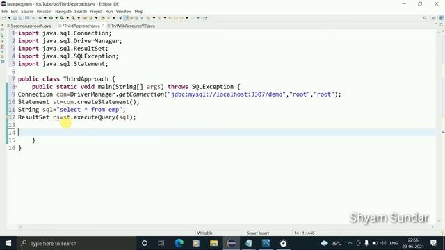 try with resource in jdbc || third approach || Shyam Sundar смотреть онлайн