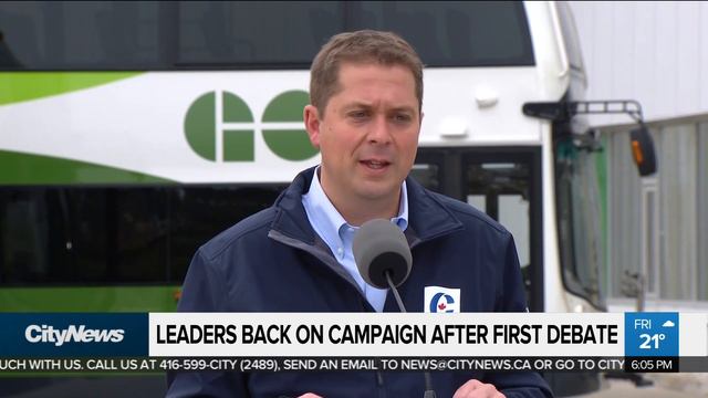 Leaders back on campaign trail after national debate смотреть онлайн