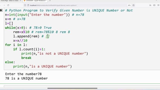 Python Program For Unique Number | What is Unique Number | Python Course For Beginners