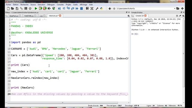 Python | Pandas DataFrame - DataFrame  Indexing, ReIndexing, MultiIndexing  - PART # 3