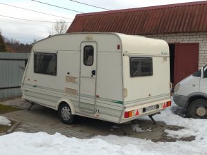 Обслуживание и доработка прицепа-дачи, английского каравана Elddis Elf. Подготовка к сезону.