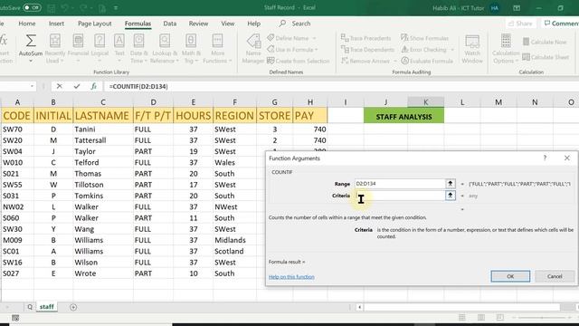Lesson 52: COUNTIF function in Excel | FREE Series of Microsoft Excel Lessons