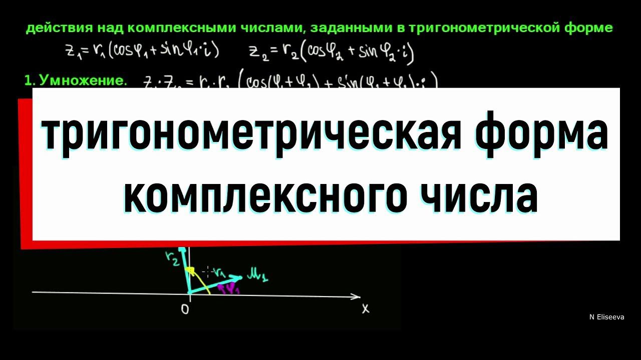 3. Тригонометрическая форма комплексного числа