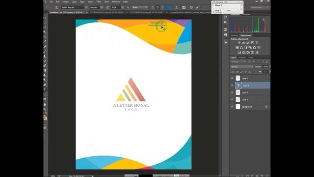 How to Design a Letterhead in Adobe Photoshop CC Very Easily смотреть онлайн
