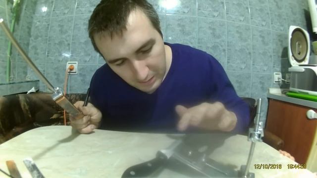 Как наточить кухонный нож с помощью китайского станка смотреть онлайн