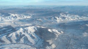 Зима г Горно - Алтайск и окрестности с высоты