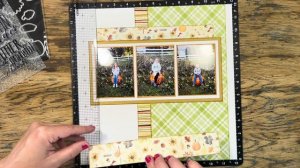 CTMH Gnomes for Autumn Scrapbooking Layout | Using Three 3x4 Photos