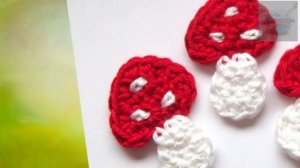 Аппликация крючком.  Crochet applique.