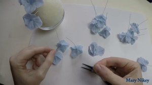 Цветы гортензии из полимерной глины  Мастер класс по холодному фарфору