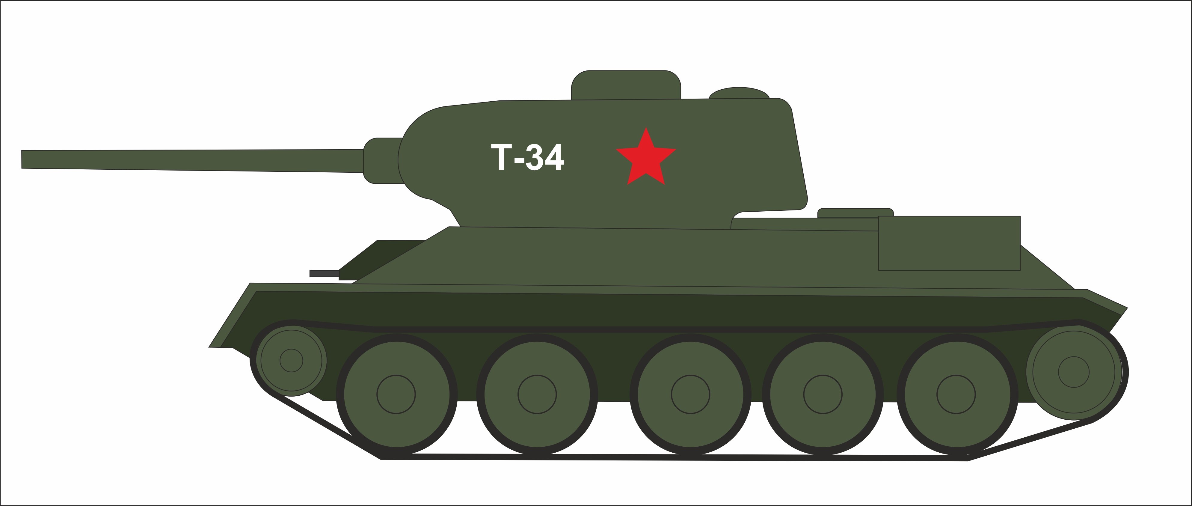 Танк т34 рисунок детский