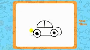 Видео урок рисования для детей 3-5 лет.Как нарисовать машину.Рисуем манишу Каля-Маля