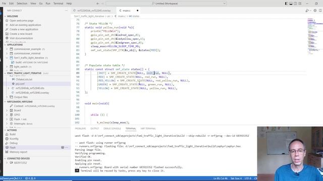 Zephyr and Nordic nRF Connect SDK - 04b Scheduling with a Finite State Machine (FSM, SMF, MCP9808) смотреть онлайн