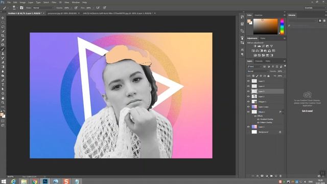 создаём красивую фотографию - коллаж для резюме или аватар для портфолио смотреть онлайн