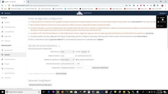 Cómo configurar owncloud para enviar correo a los usuarios смотреть онлайн