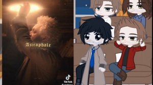 Reaction to Castiel's parents as AziCrow (Supernatural×Good Omens)