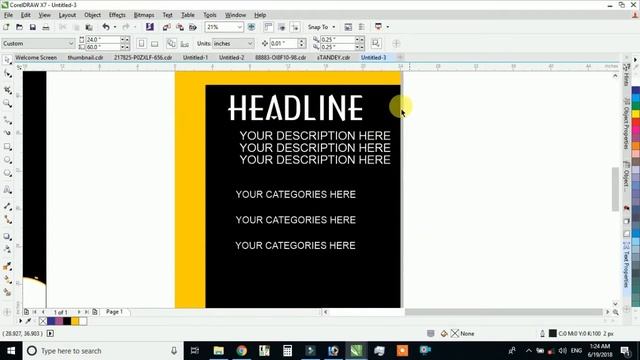 How to Make a Flex Design in CorelDraw x7 (Hindi / Urdu / English Tutorials) смотреть онлайн