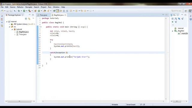 Tutorial Excaption Handling (Try,Cacth,Finally) pada java bahasa indonesia смотреть онлайн