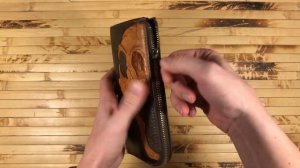 Big, men's, handmade wallet. Большой, мужской кошелёк.