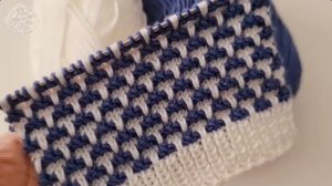 УЗОР Узор спицами двуцветный. Две легкие вязальные модели для вязания спицами для детей и взрослых