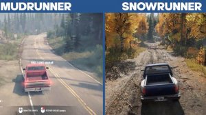 SnowRunner VS MudRunner Direct Comparison of Gameplay