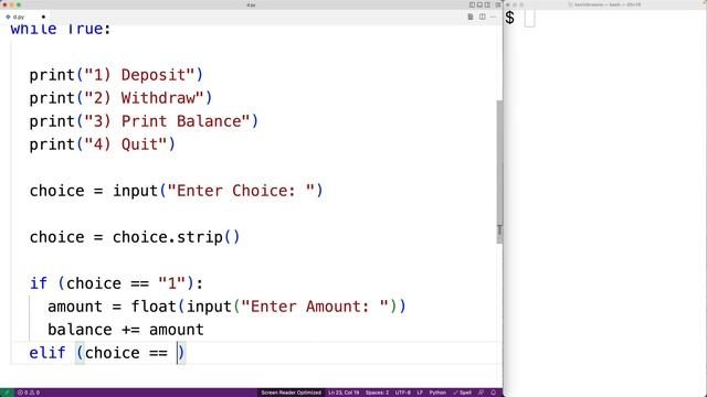 Create A Menu (Console/Terminal) | Python Example смотреть онлайн