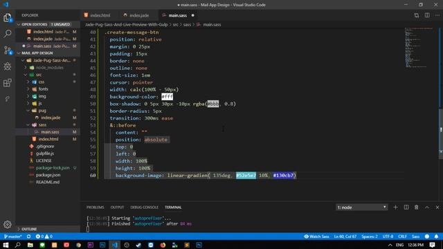 โปรเจค Mail App Design | PugJS + Sass смотреть онлайн