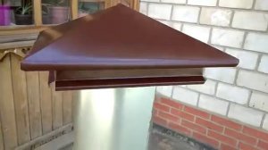 Колпак на кирпичный столб забора.